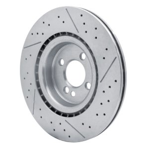 Mini Cooper Clubman Brake Rotor (1) - Front - R1 Concepts - Drilled and Slotted - `09-`14